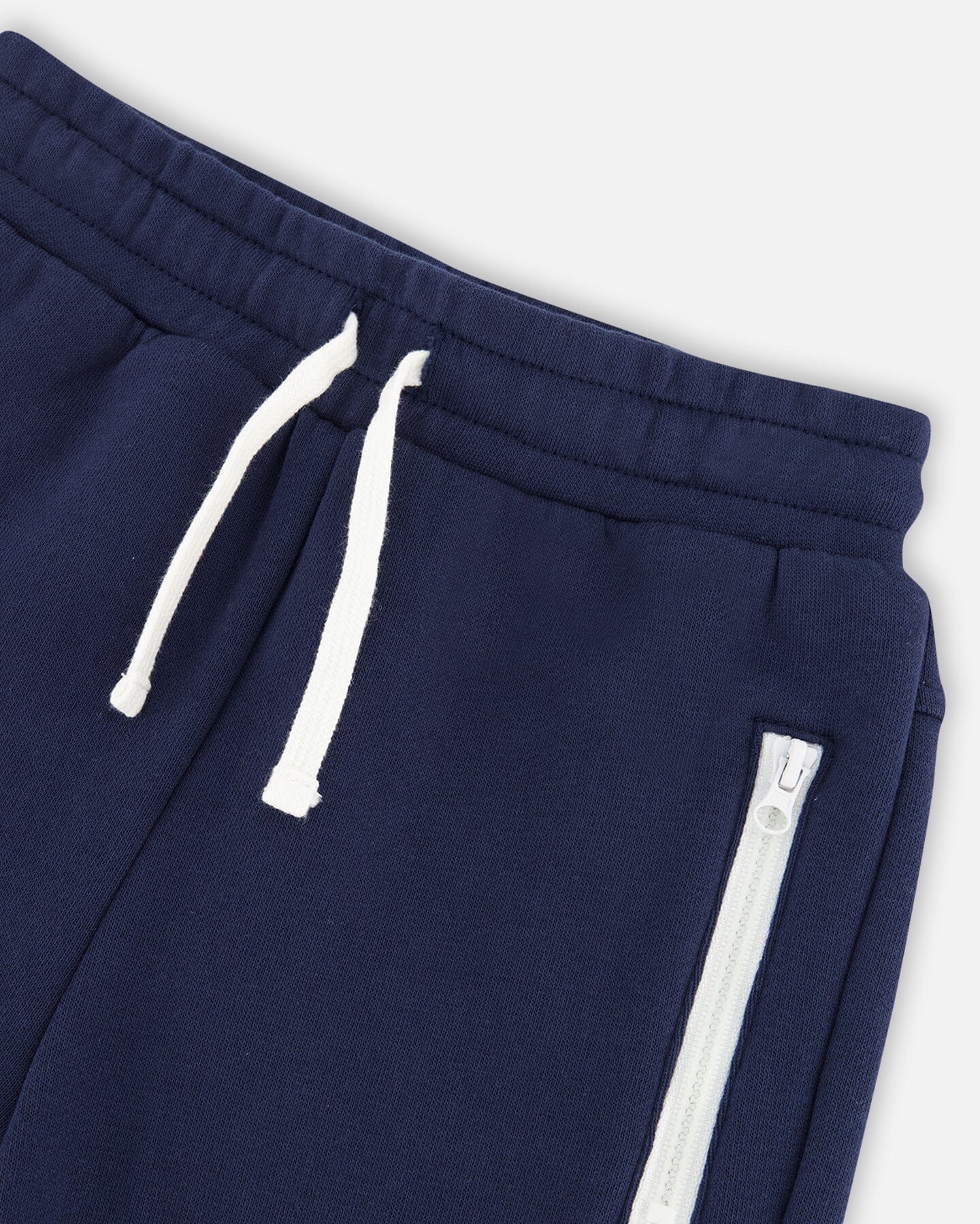 Fleece Sweatpants With Zipper Pockets Navy - F20U21_499