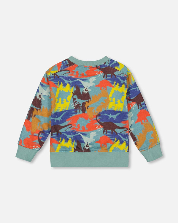 Printed Sweatshirt Sea Pine Dino Print - F20U34_388