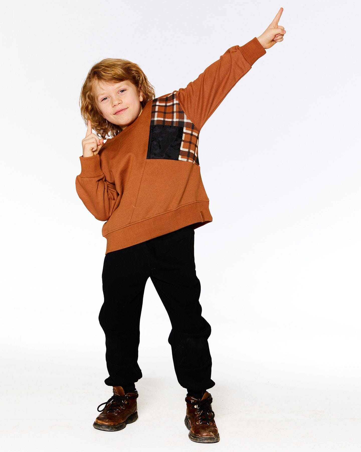 Sweatshirt Caramel With Zipper Pocket - F20U35_915