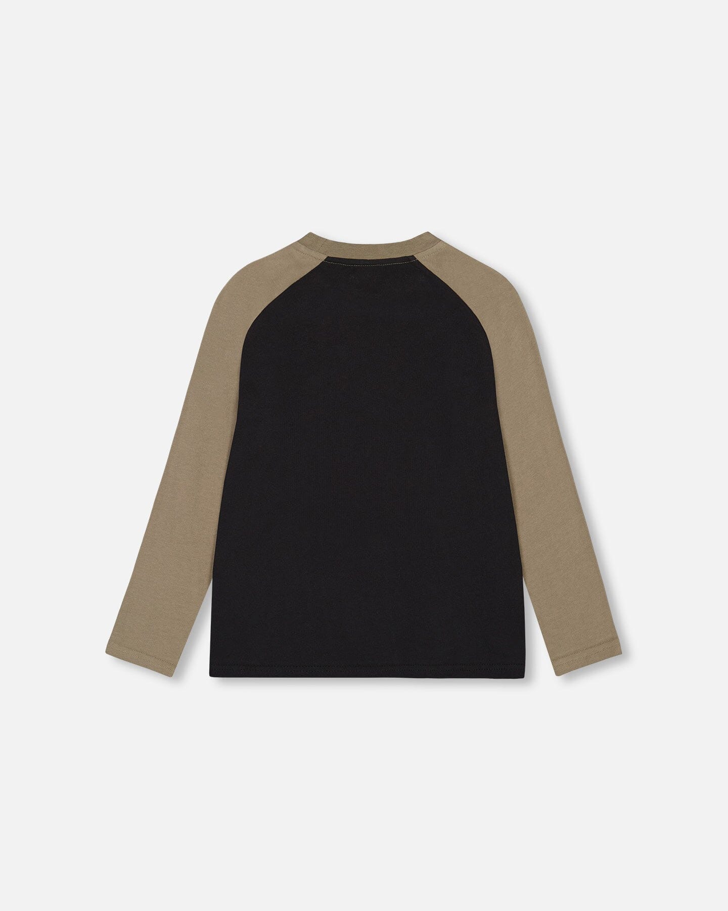 Raglan Jersey T-Shirt With Print Black And Khaki - F20U70_999