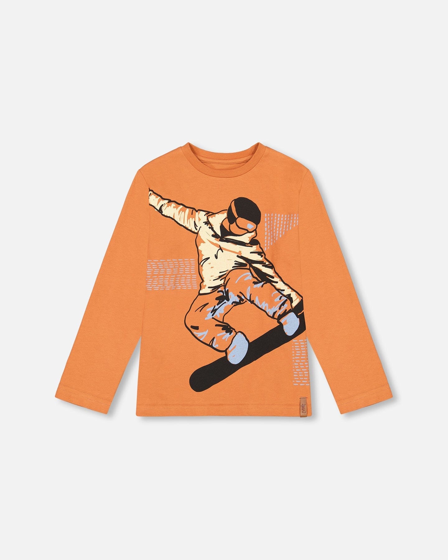 Jersey T-Shirt With Print Burnt Orange - F20U74_959