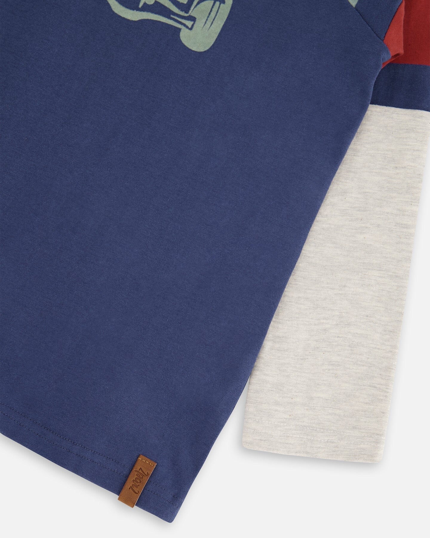 Hooded Raglan Jersey T-Shirt With Print Indigo Blue - F20U78_450