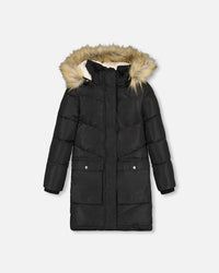 Puffy Long Coat Black - F20W59_999