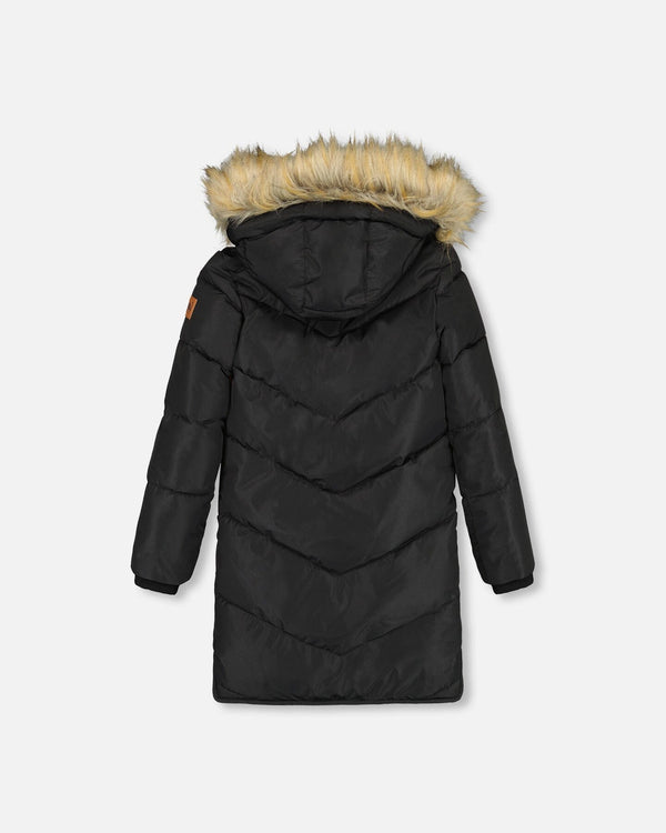 Puffy Long Coat Black - F20W59_999