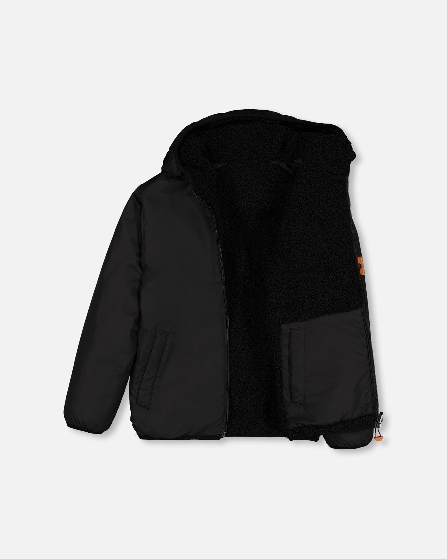 Transition Reversible Sherpa And Nylon Jacket Black - F20W60_999