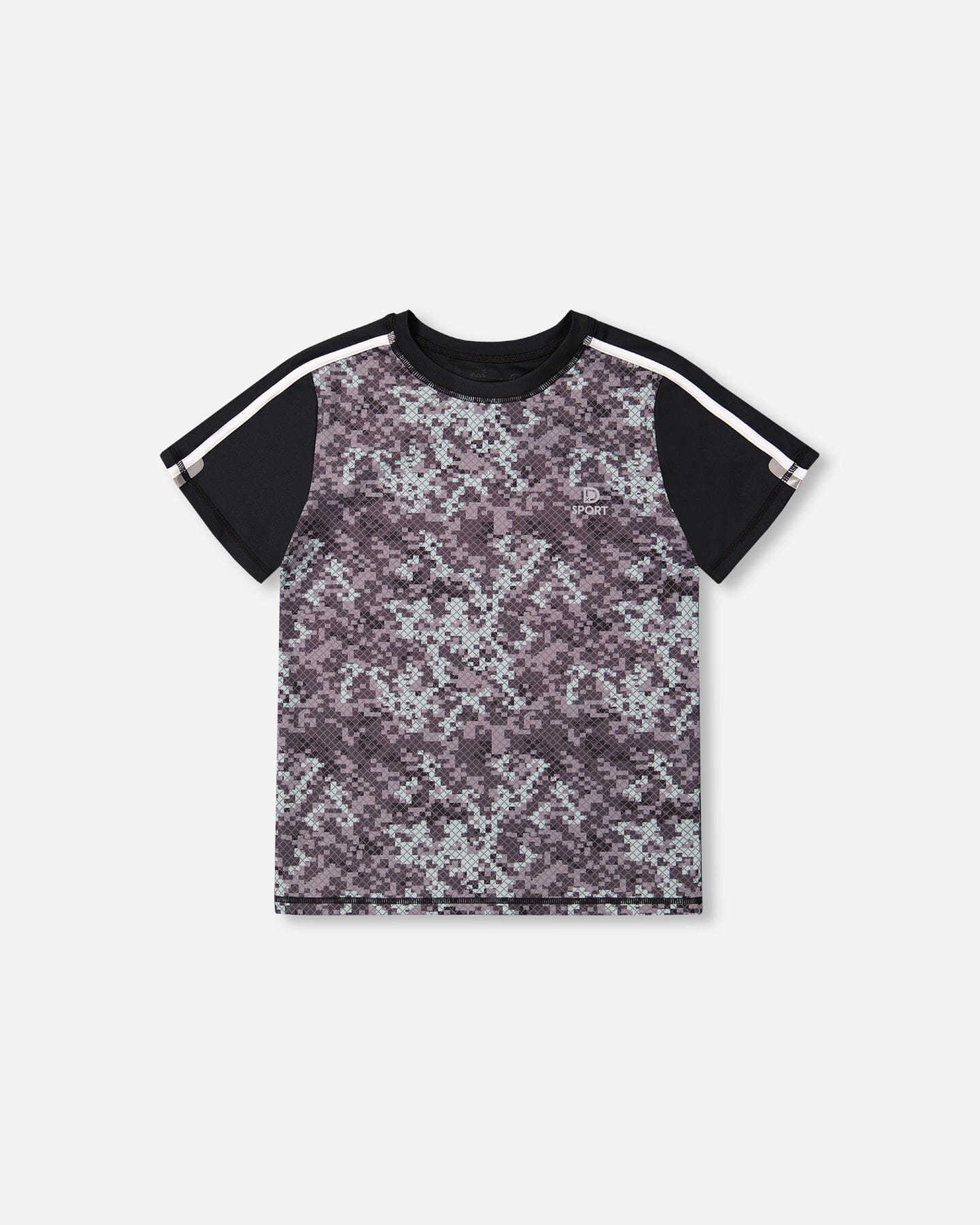 Short Sleeve Athletic Top Pixelated Grey - F20XB72_000