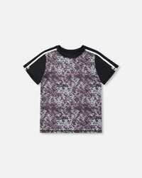 Short Sleeve Athletic Top Pixelated Grey - F20XB72_000