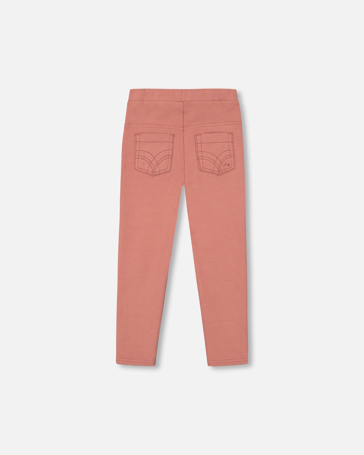 Fleece Treggings With Knee Patch Pink Cinnamon - F20YG27_676