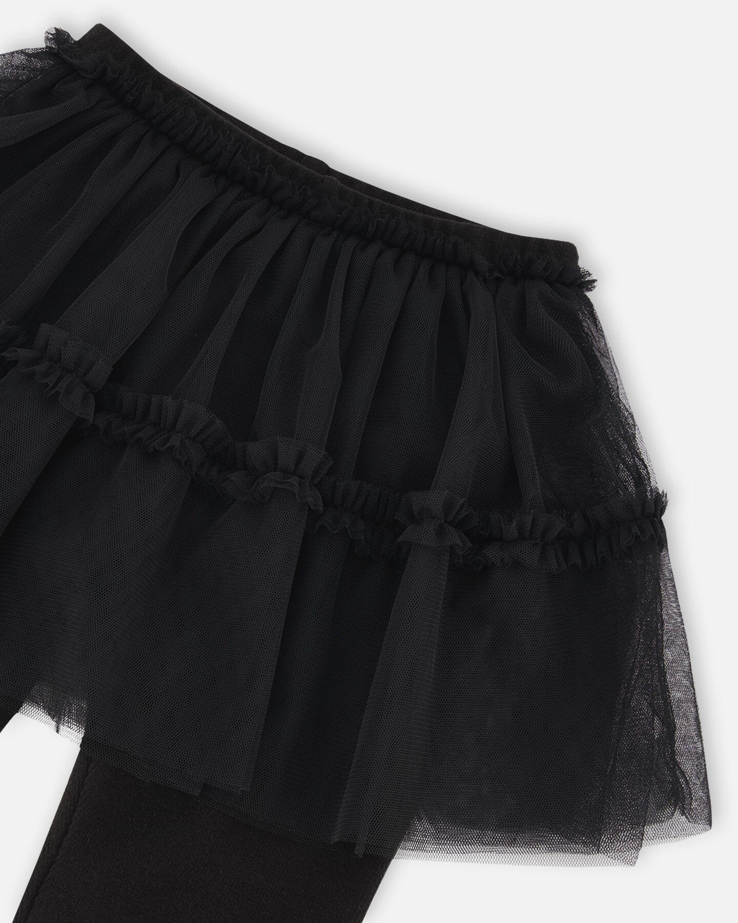 Super Soft Leggings With Tulle Skirt Black - F20YG81_999