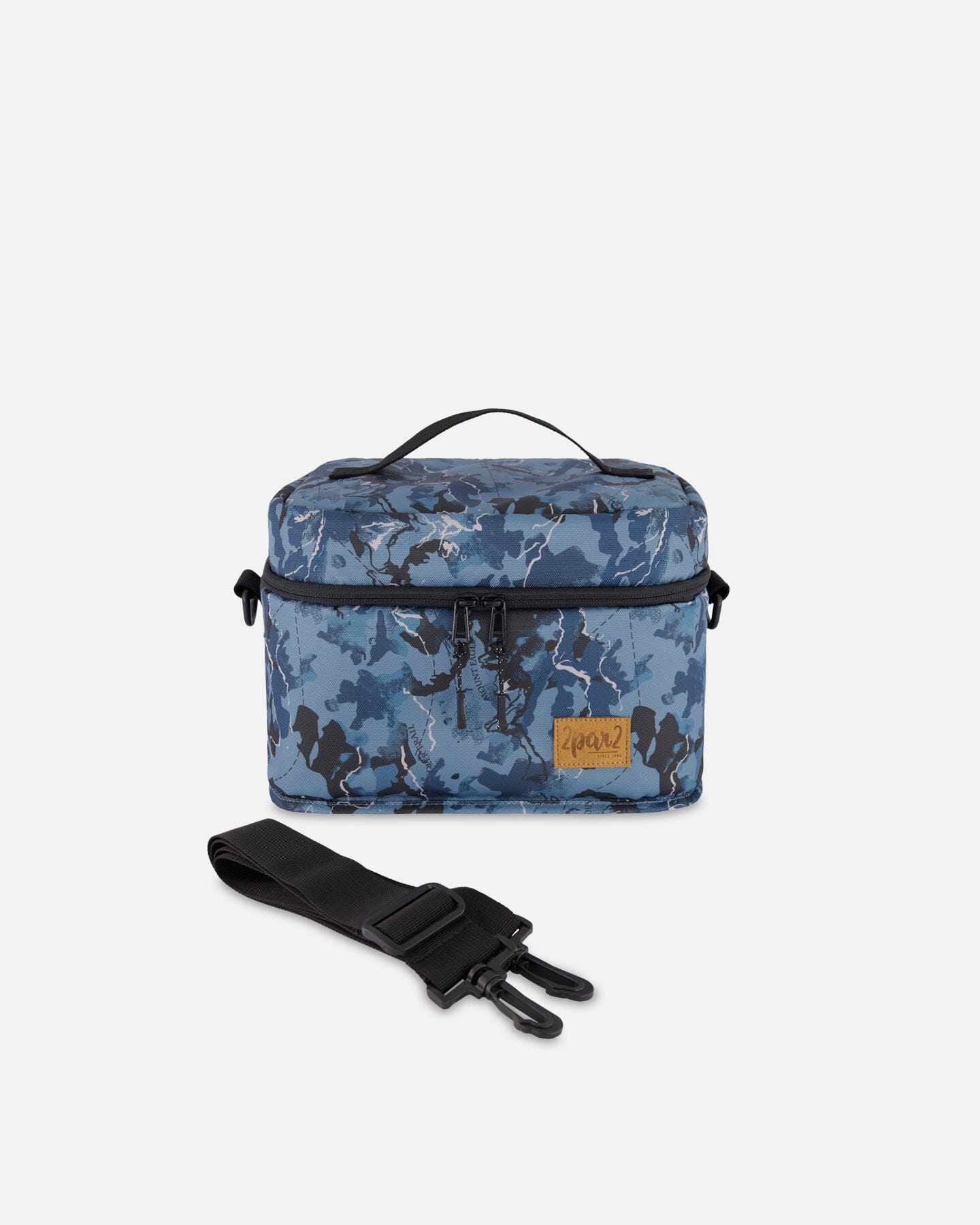 Lunch Box Blue And Black Cartography Print - F20ZBL_017