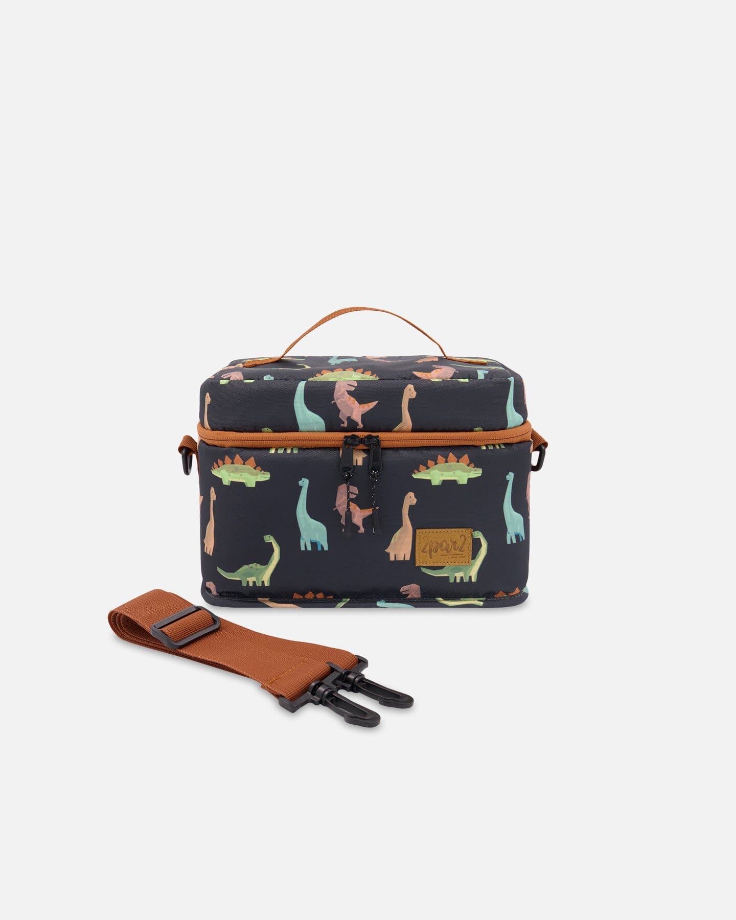 Lunch Box Black With Dinosaurs Print - F20ZBL_051