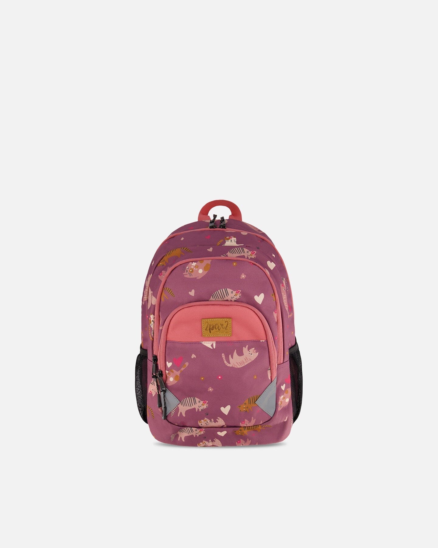 Toddler Backpack Purple Little Cats Print - F20ZSD2_018