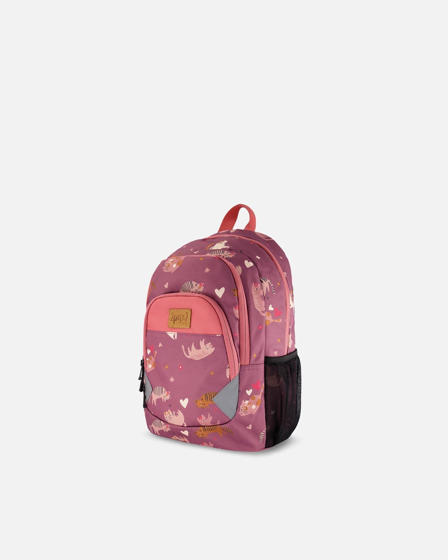 Toddler Backpack Purple Little Cats Print - F20ZSD2_018