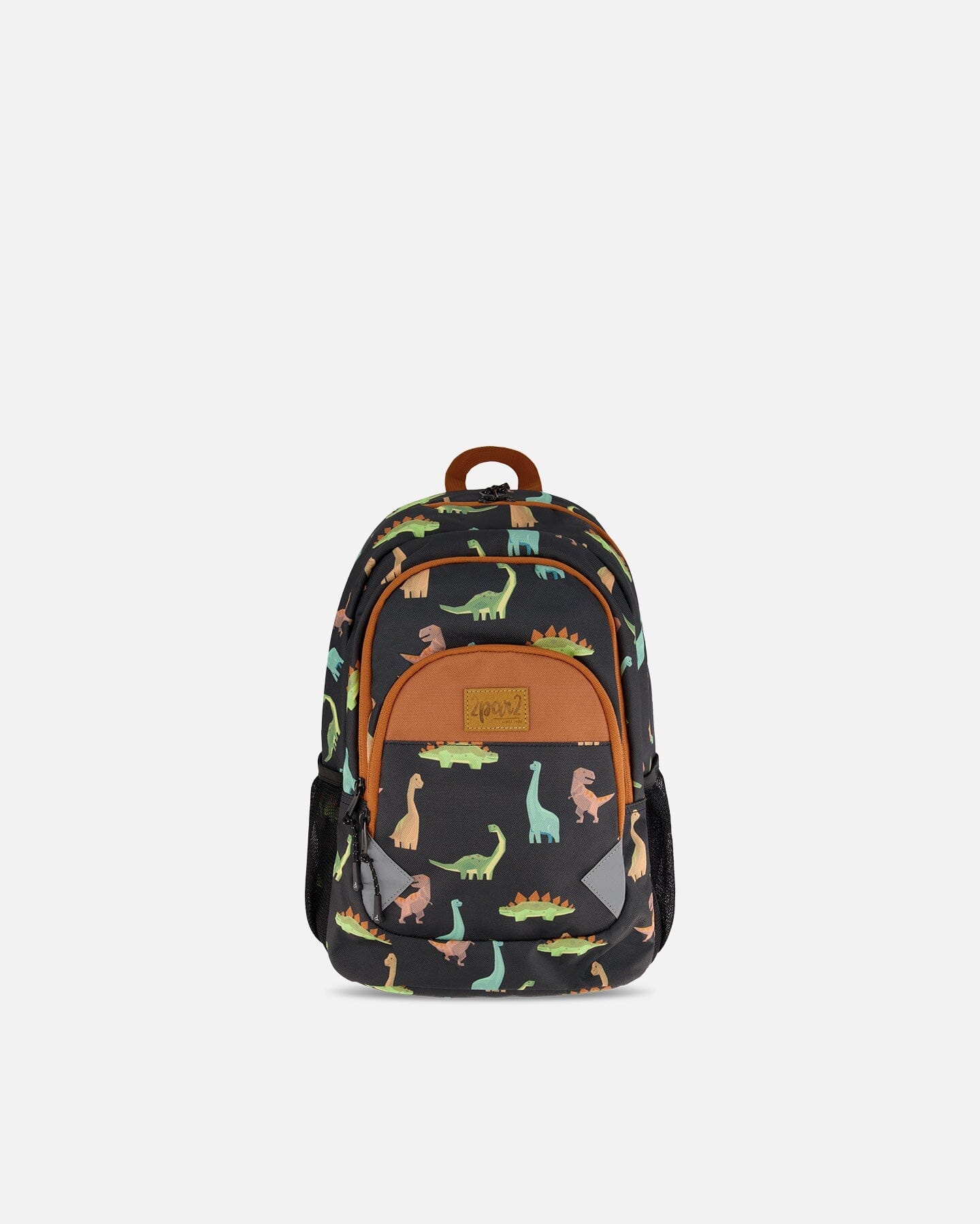 Toddler Backpack Black With Dinosaurs Print - F20ZSD2_051