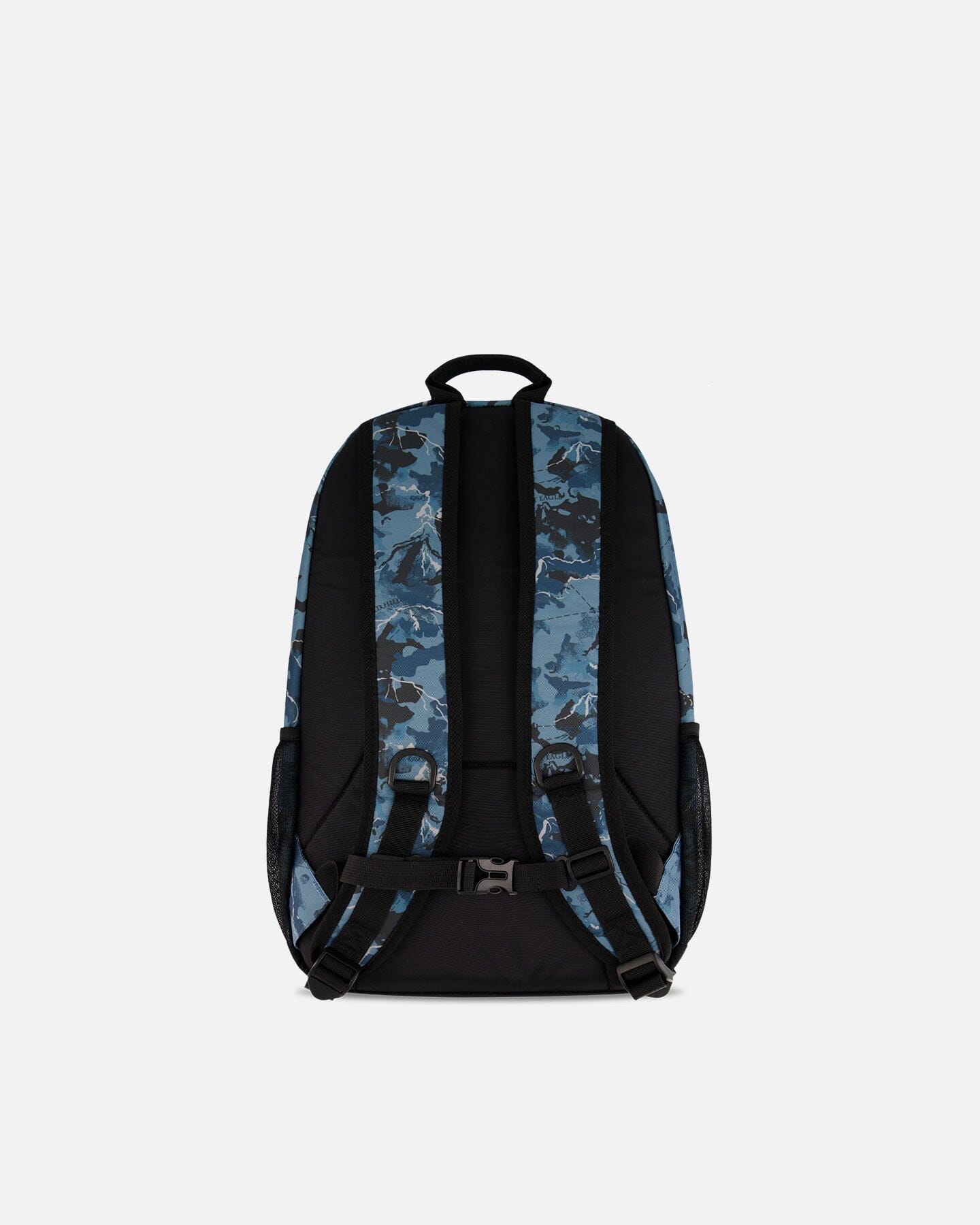 Kids Backpack Blue And Black Cartography Print - F20ZSD_017