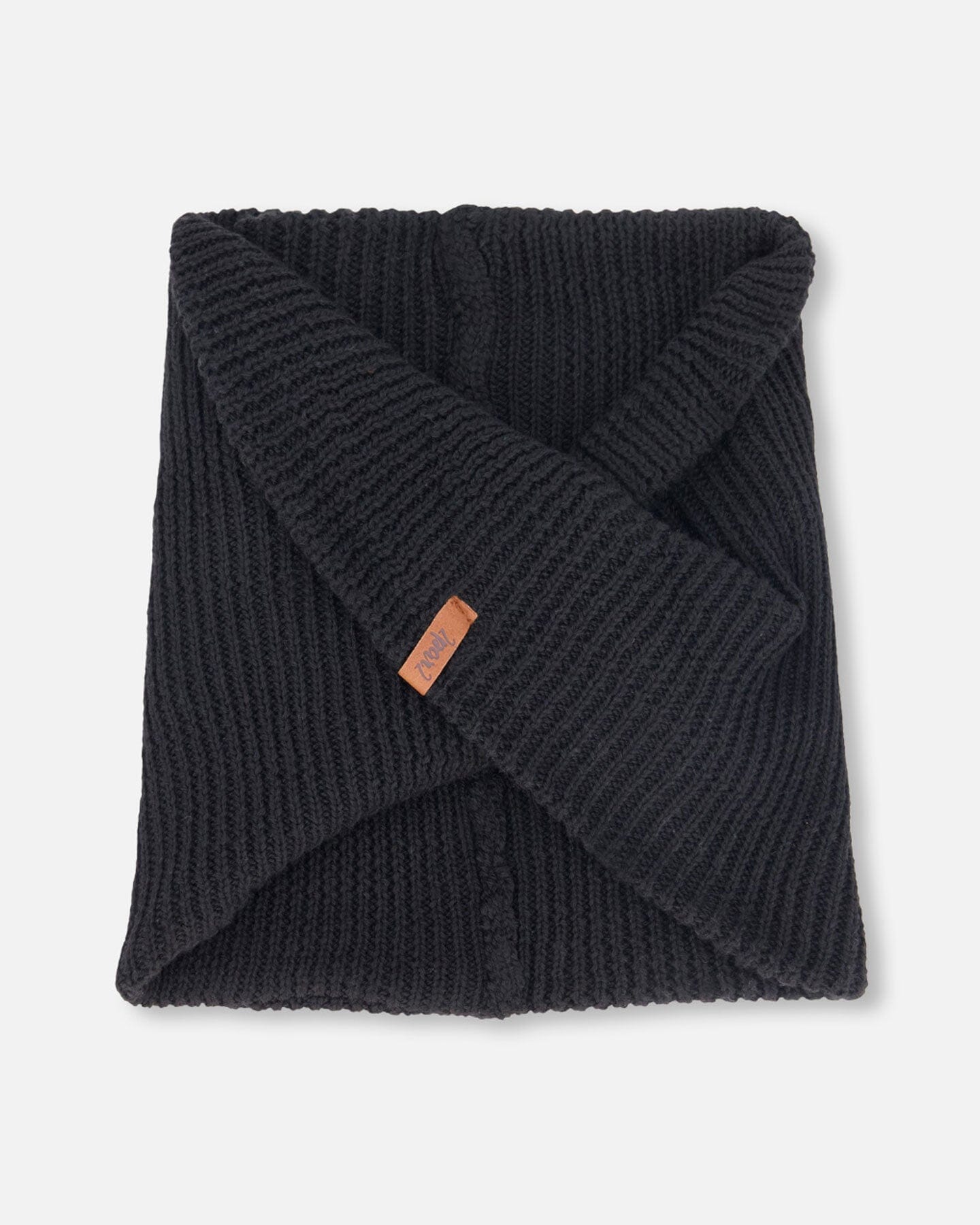 Knit Neckwarmer Black Outdoor Accessories Deux par Deux 
