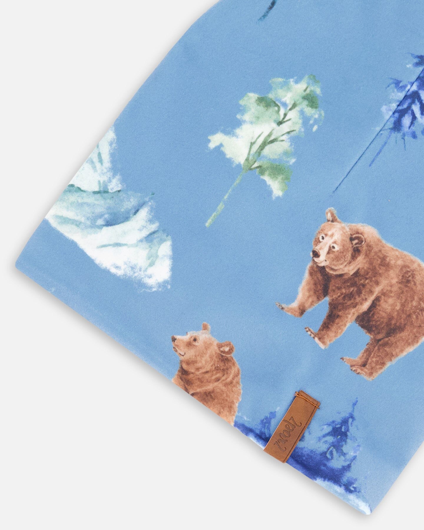 Jersey Hat Blue Polar Bear Print Outdoor Accessories Deux par Deux 