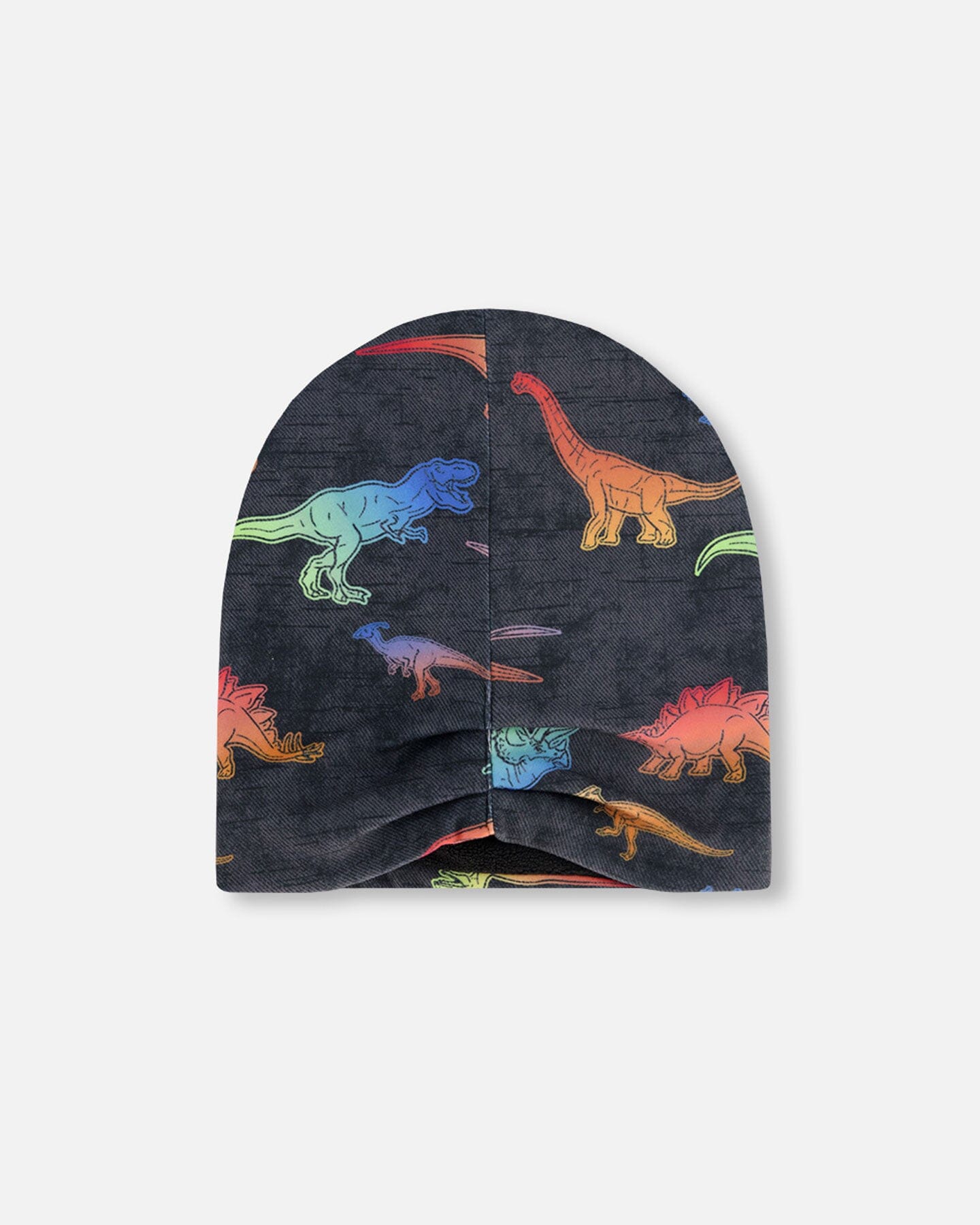 Jersey Hat Black Dino Multicolor Print Outdoor Accessories Deux par Deux 