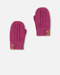 Knitted Mittens Burgundy Winter Accessories Deux par Deux 