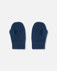 Knitted Mittens Navy Winter Accessories Deux par Deux 