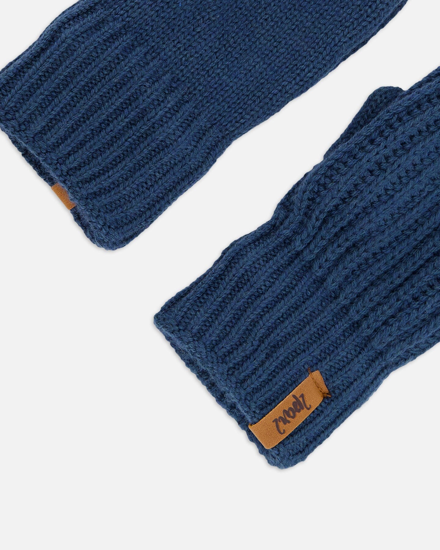 Knitted Mittens Navy Winter Accessories Deux par Deux 