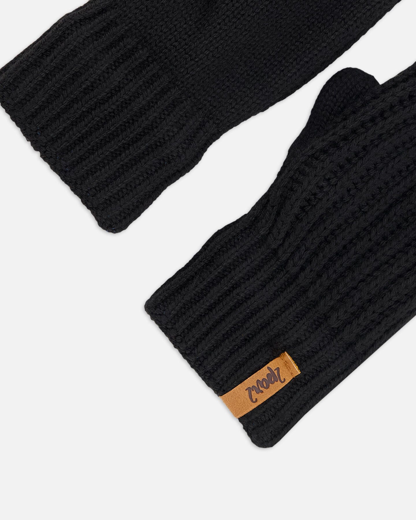 Knitted Mittens Black Winter Accessories Deux par Deux 