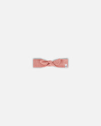 Organic Cotton Pointelle Knit Headband Old Rose - F30AHB_681