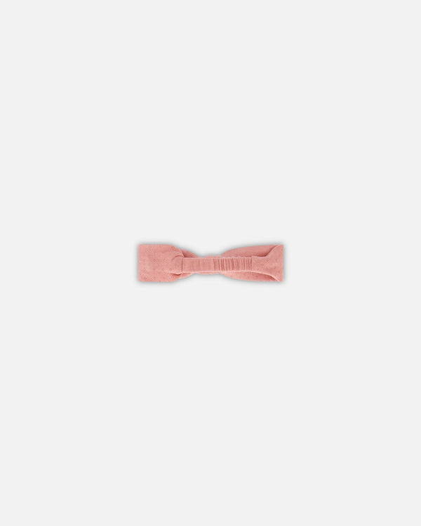 Organic Cotton Pointelle Knit Headband Old Rose - F30AHB_681