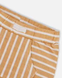 Organic Cotton Top And Short Set Sand Stripe - F30D10_077