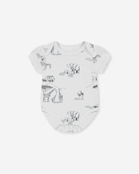 Organic Cotton Onesie And Waffle Shortall Set Blue Gray - F30D11_390