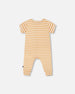 Organic Cotton Jumpsuit Sand Stripe - F30D42_077