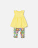 Organic Cotton Tunic And Capri Set Popcorn Yellow - F30E10_222