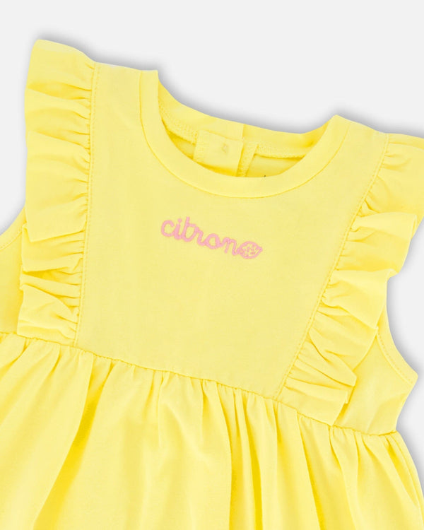 Organic Cotton Tunic And Capri Set Popcorn Yellow - F30E10_222