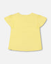 Organic Cotton Jersey Top Popcorn Yellow - F30E71_222