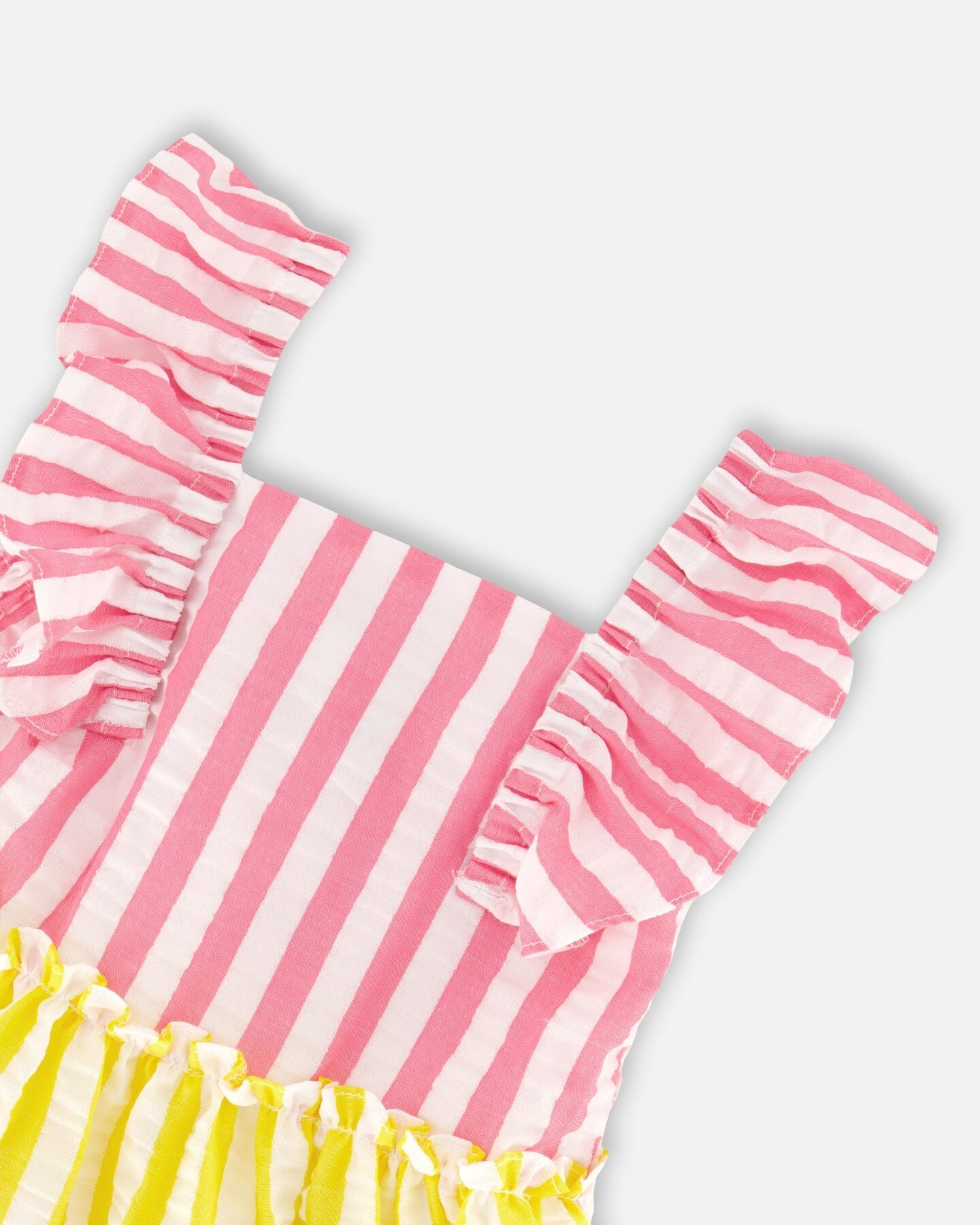 Striped Seersucker Dress Bubble Gum Pink - F30E87_697