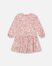 French Terry Dress Pink Jasmine Flower Print - F30F87_097