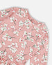 French Terry Dress Pink Jasmine Flower Print - F30F87_097