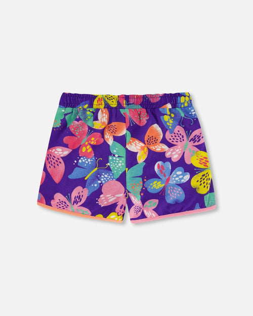 Allover Print Short Printed Colorful Butterflies - F30G27_087