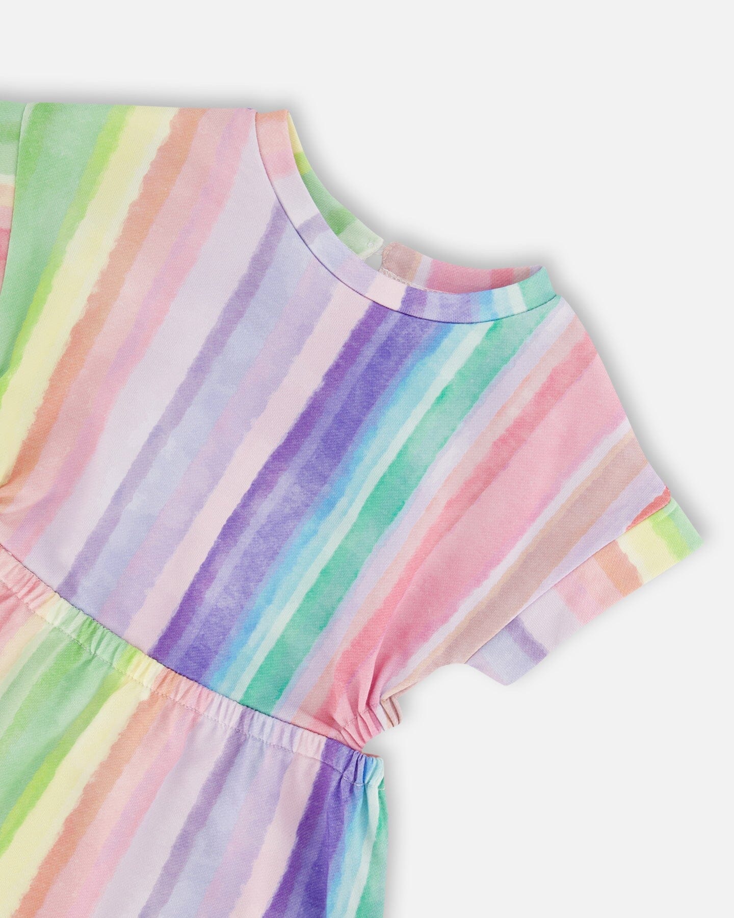 French Terry Dress Rainbow Stripe - F30G87_088