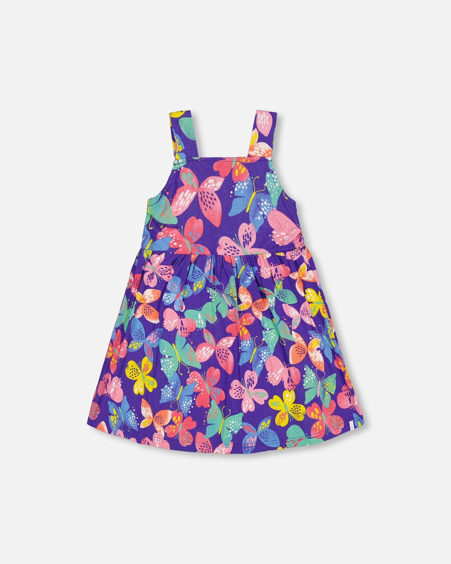 Sleeveless Dress Printed Colorful Butterflies - F30G88_087