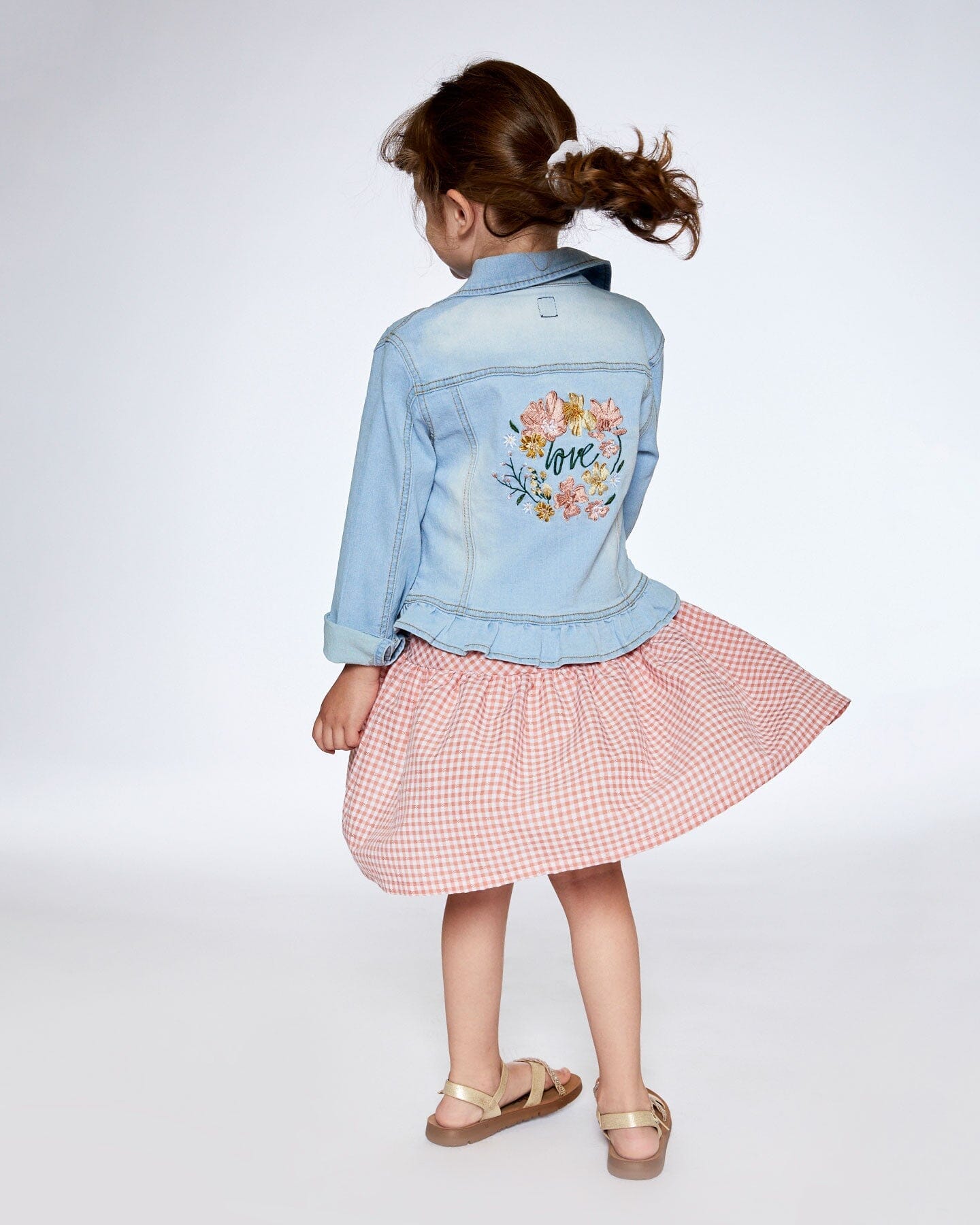 Jean Jacket With Embroidery Light Blue Denim - F30H50_125