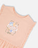 Tunic With Frills And Print Blush Pink - F30H72_811