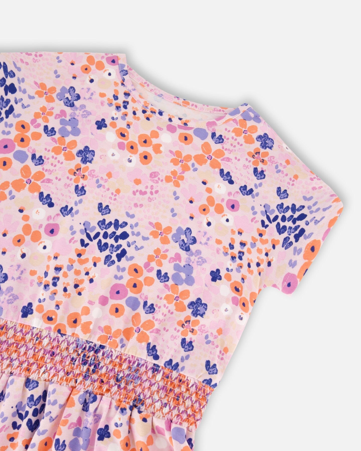 Organic Cotton Dress Lavender Printed Fields Flowers - F30I91_043