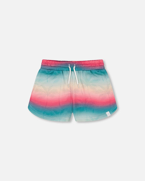 French Terry Short Printed Tie Dye Waves - F30J27_095