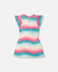 French Terry Dress Printed Tie Dye Waves - F30J92_095