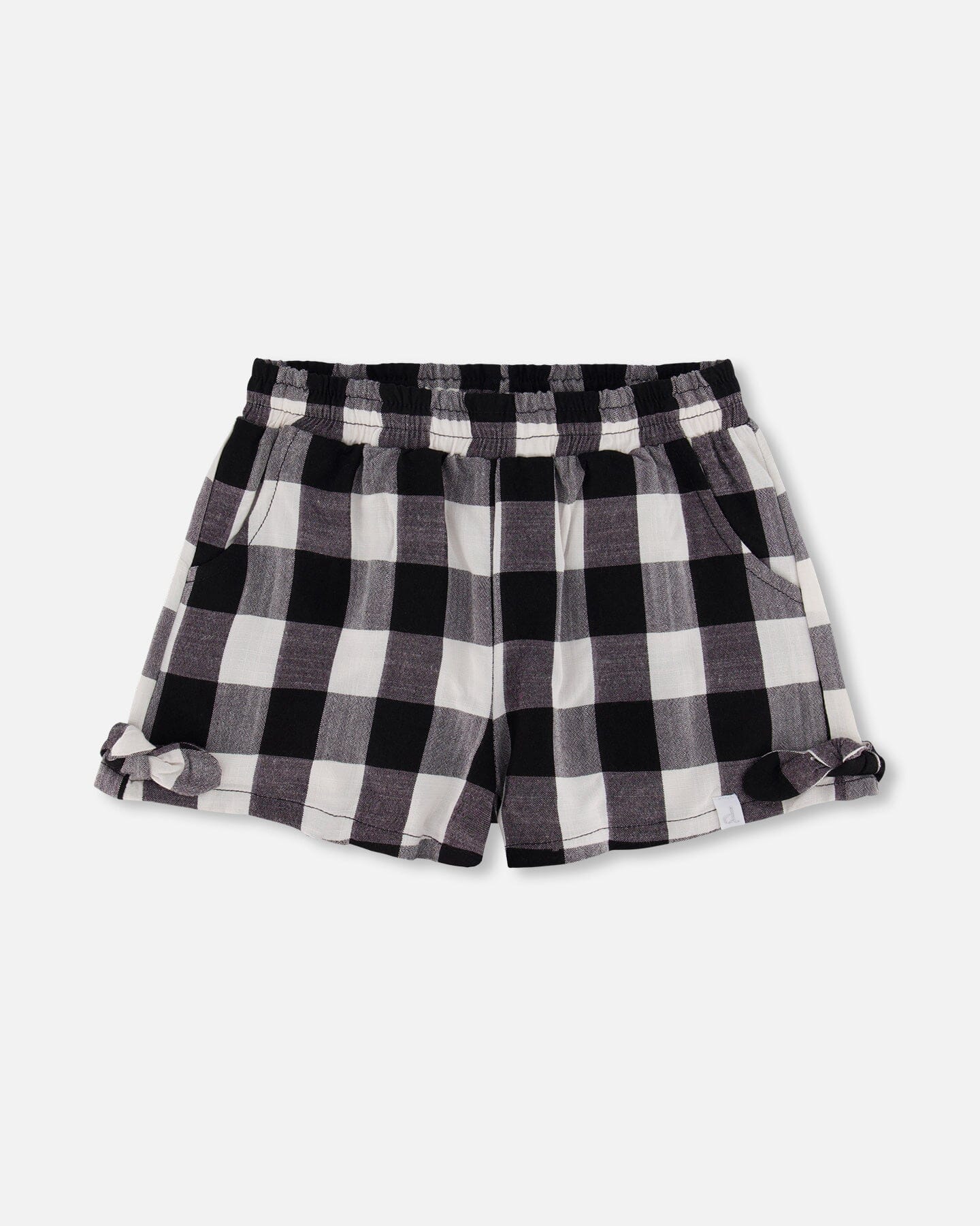 Short With Knots Vichy Black And White - F30K27_029
