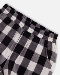 Short With Knots Vichy Black And White - F30K27_029