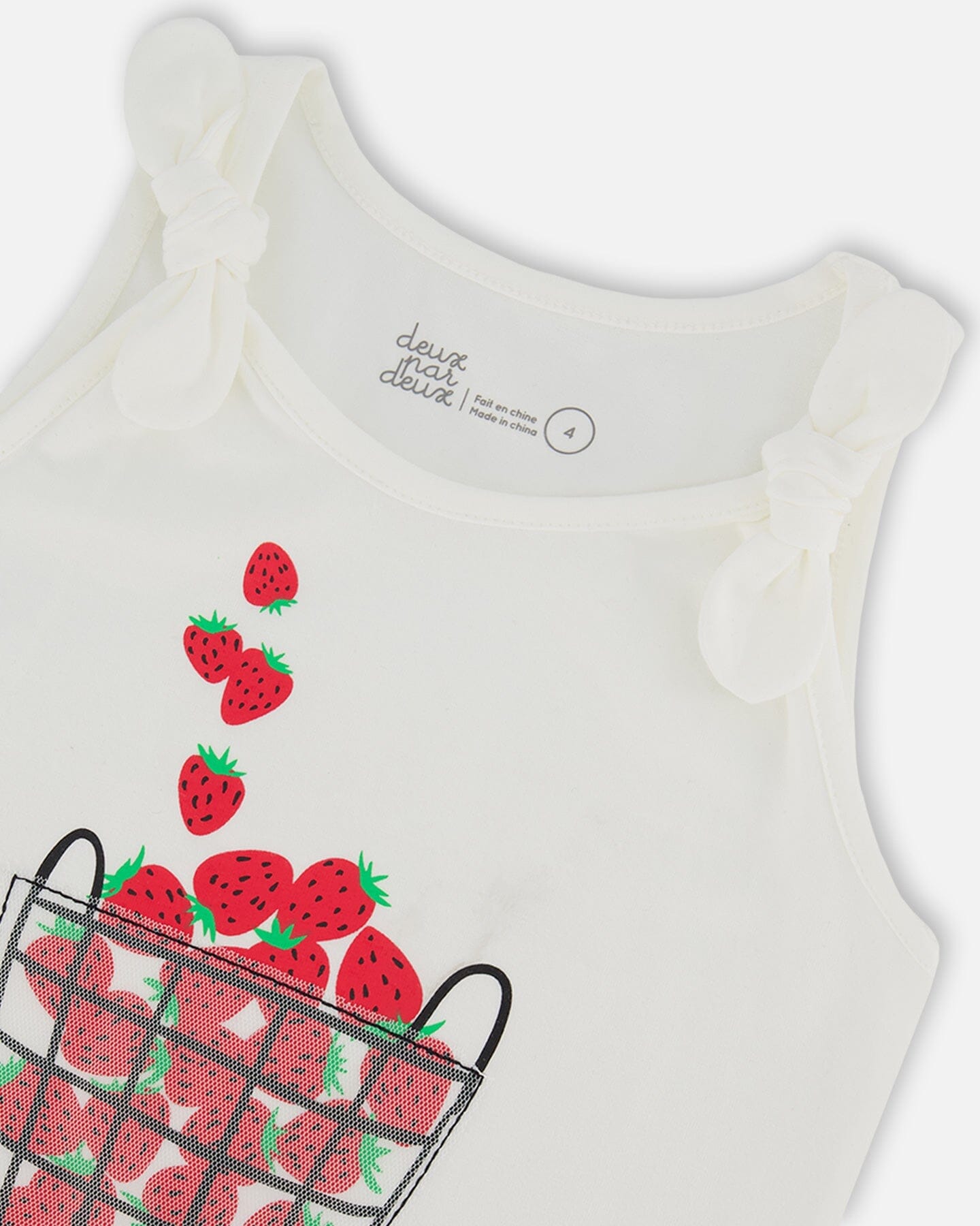 Organic Cotton Tank Top With Knot Off White - F30K72_101