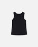 Organic Cotton Tank Top With Knot Black - F30K72_999