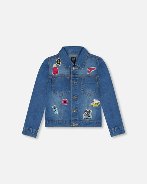 Jean Jacket With Funny Patches - F30L50_123